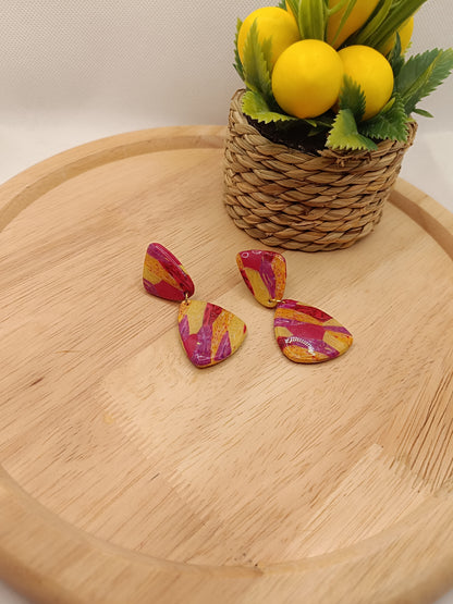 Boucles d'oreilles " éléonore " mélange de couleur