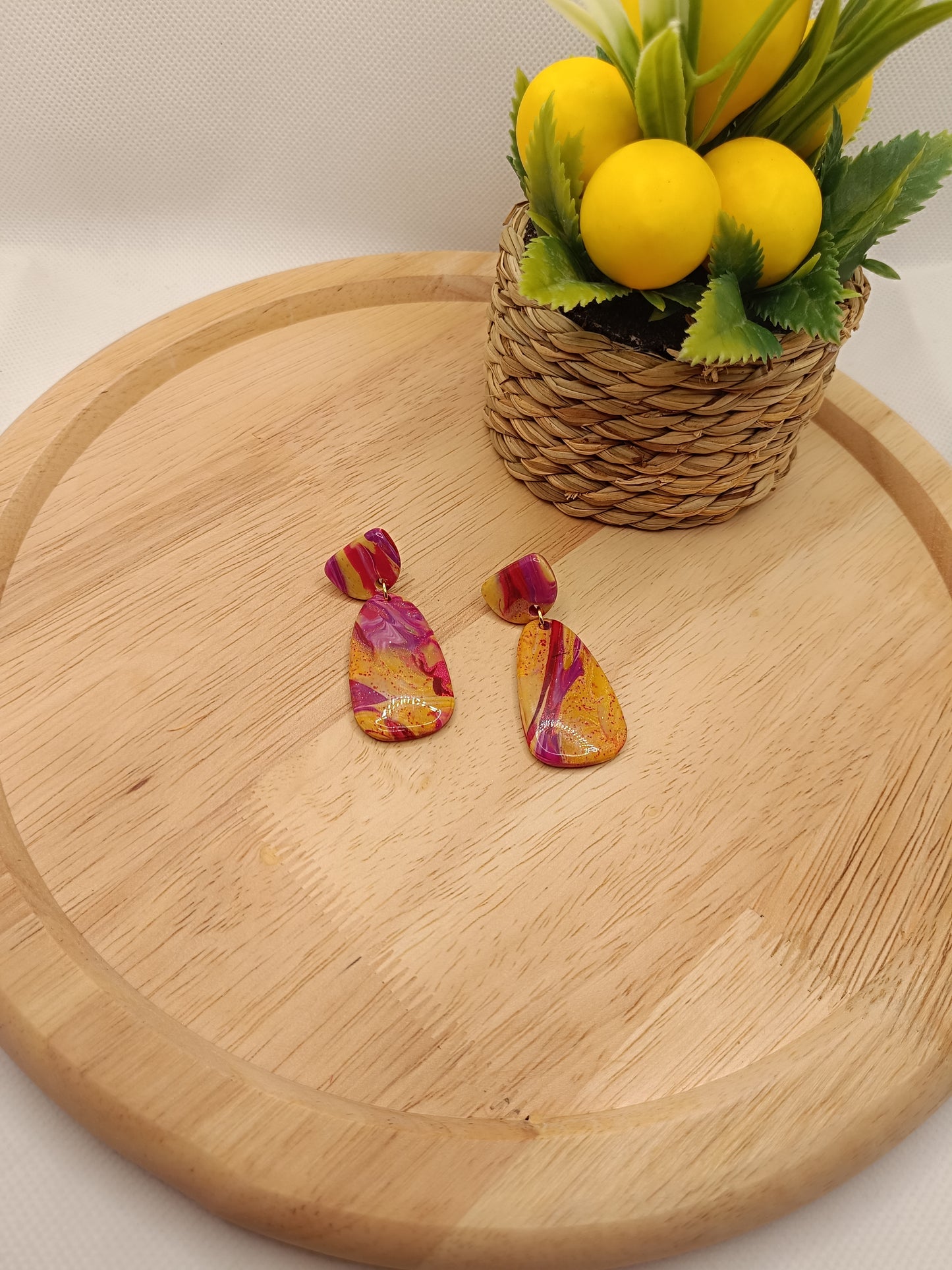 Boucles d'oreilles " Lucia " mélange de couleurs
