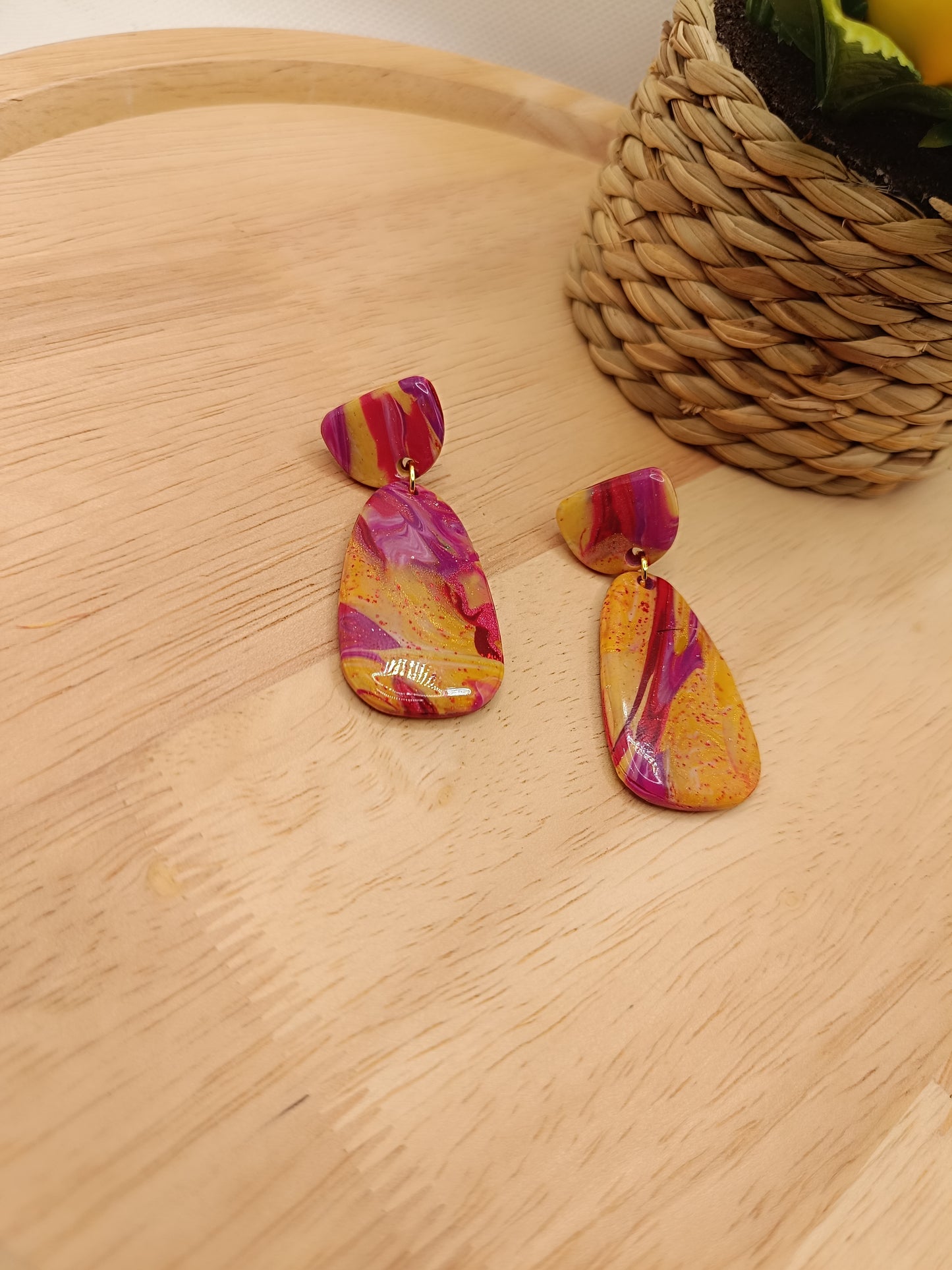 Boucles d'oreilles " Lucia " mélange de couleurs
