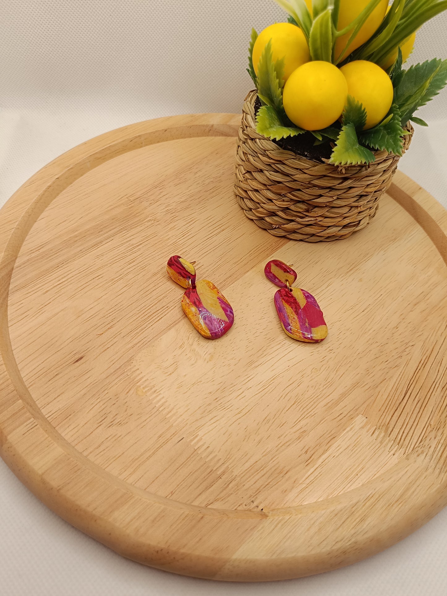 Boucles d'oreilles " nora " mélange de couleurs
