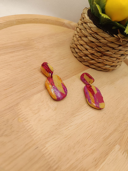 Boucles d'oreilles " nora " mélange de couleurs