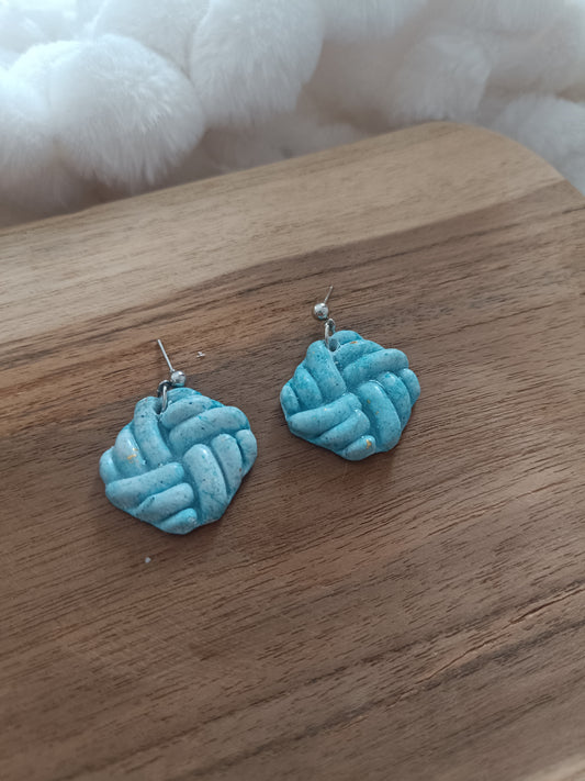 boucles d'oreilles " manon " bleu claire