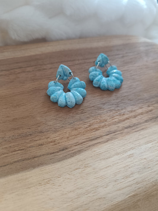 boucles d'oreilles " melody " bleu clair