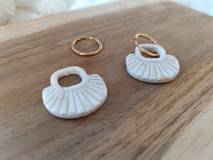 pampilles " jasmine " blanc cassé doré