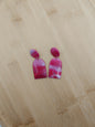 Boucles d'oreilles " Alba " rouge/bordeaux/blanche marbré