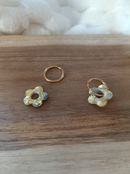 Pampilles " mini mya " marbré doré