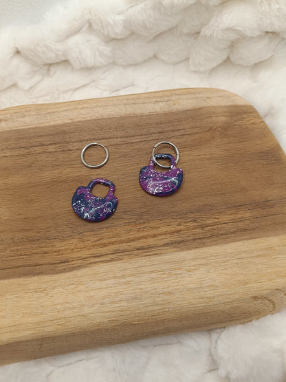 Pampille " jasmine " bleu violette et argentée