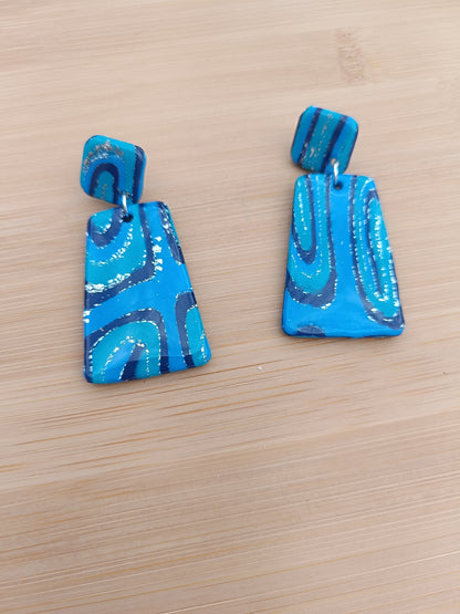 Boucles d'oreilles " zelie " bleu lumineux