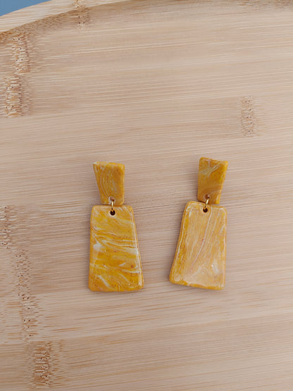Boucles d'oreilles " zelie " jaune doré