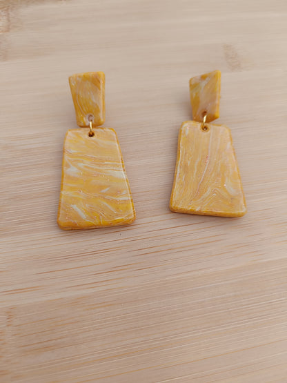 Boucles d'oreilles " zelie " jaune doré