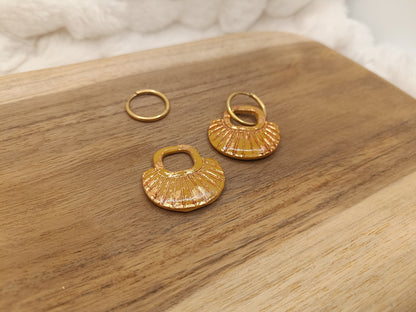 Pampille " jasmine " ocre et doré