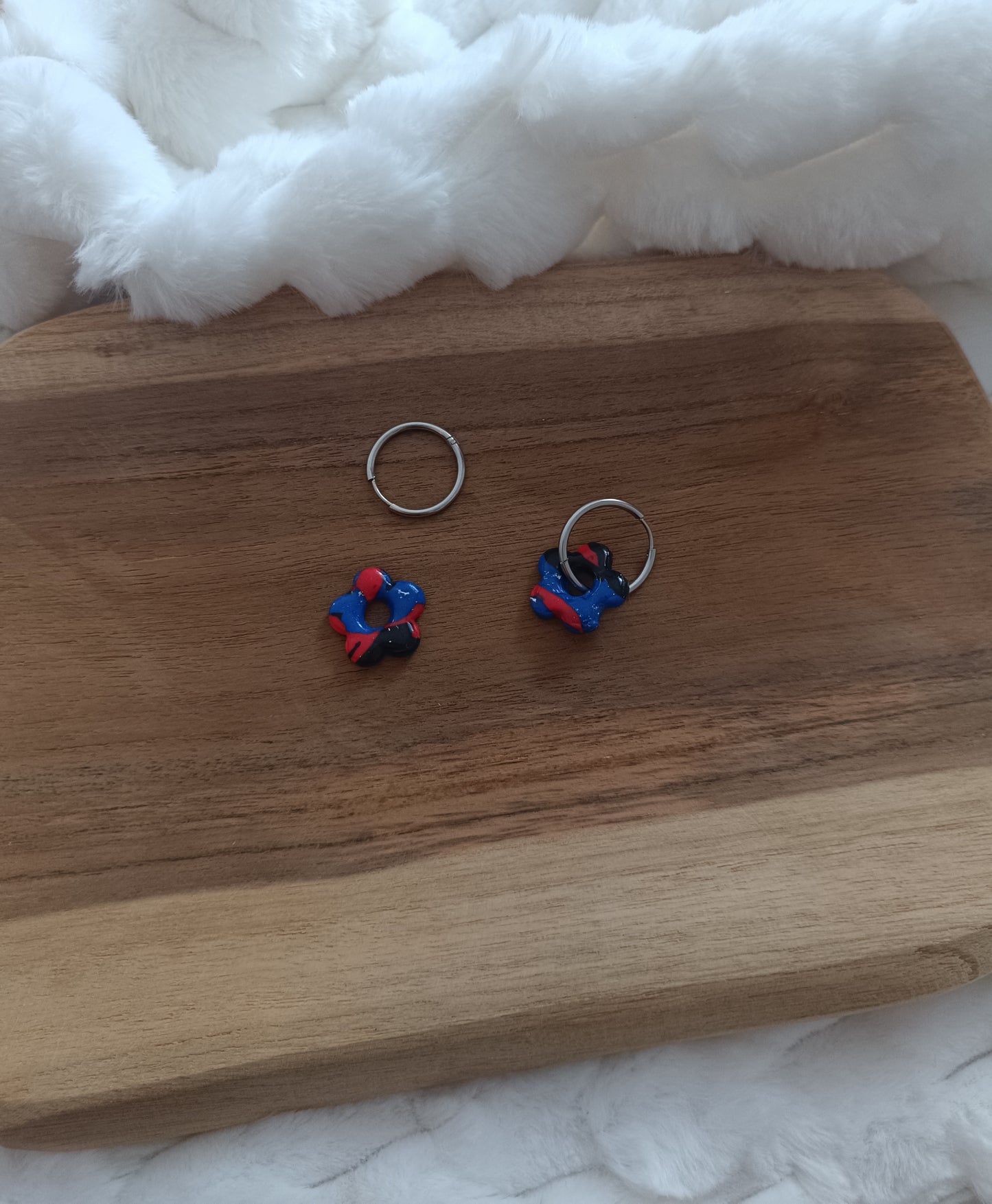 Pampilles " mini mya " trio bleu, noir, rouge