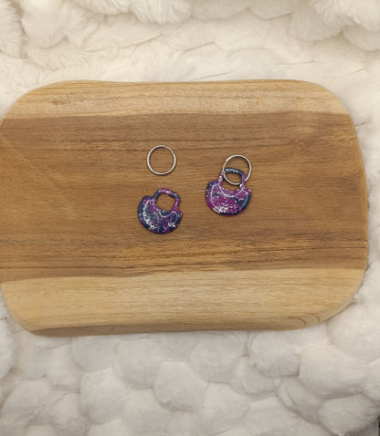 Pampille " jasmine " bleu violette et argentée