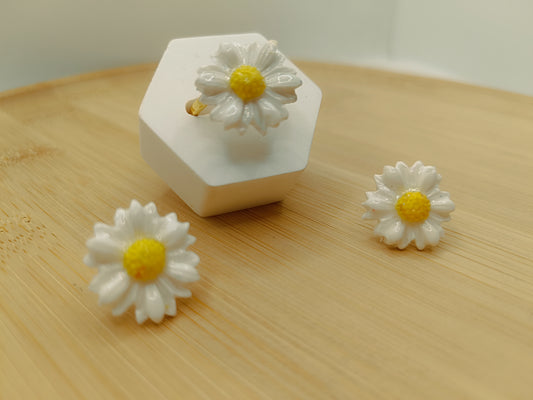Parure " marguerite enchantée"