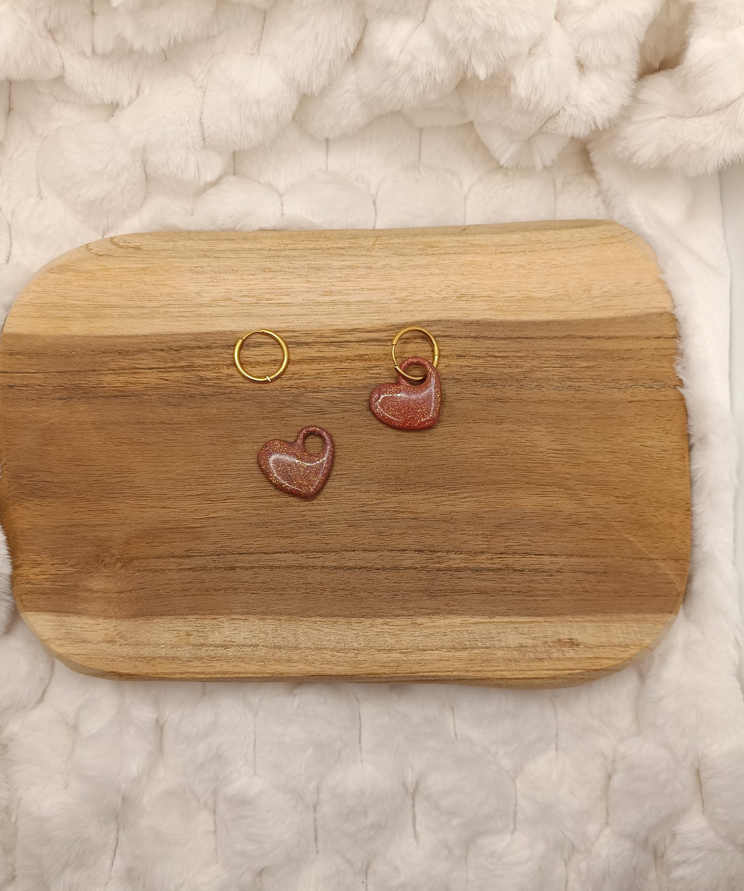 Pampille " margot " marron pailleté