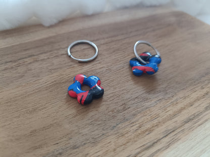 Pampilles " mini mya " trio bleu, noir, rouge