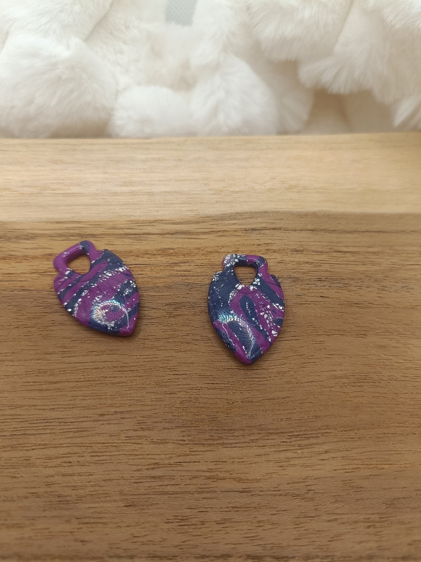 pampille " eden " bleu violette et argenté