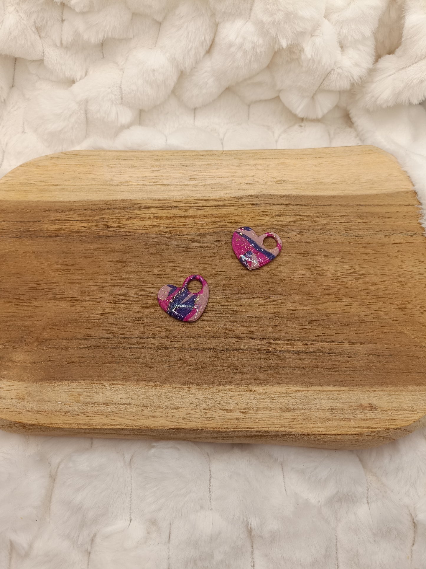 Pampille " margot " trio rose/violet/fuschia