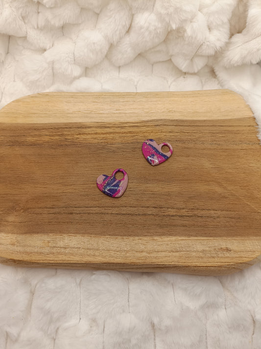 Pampille " margot " trio rose/violet/fuschia