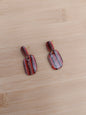 Boucles d'oreilles " nora " marron/terracotta