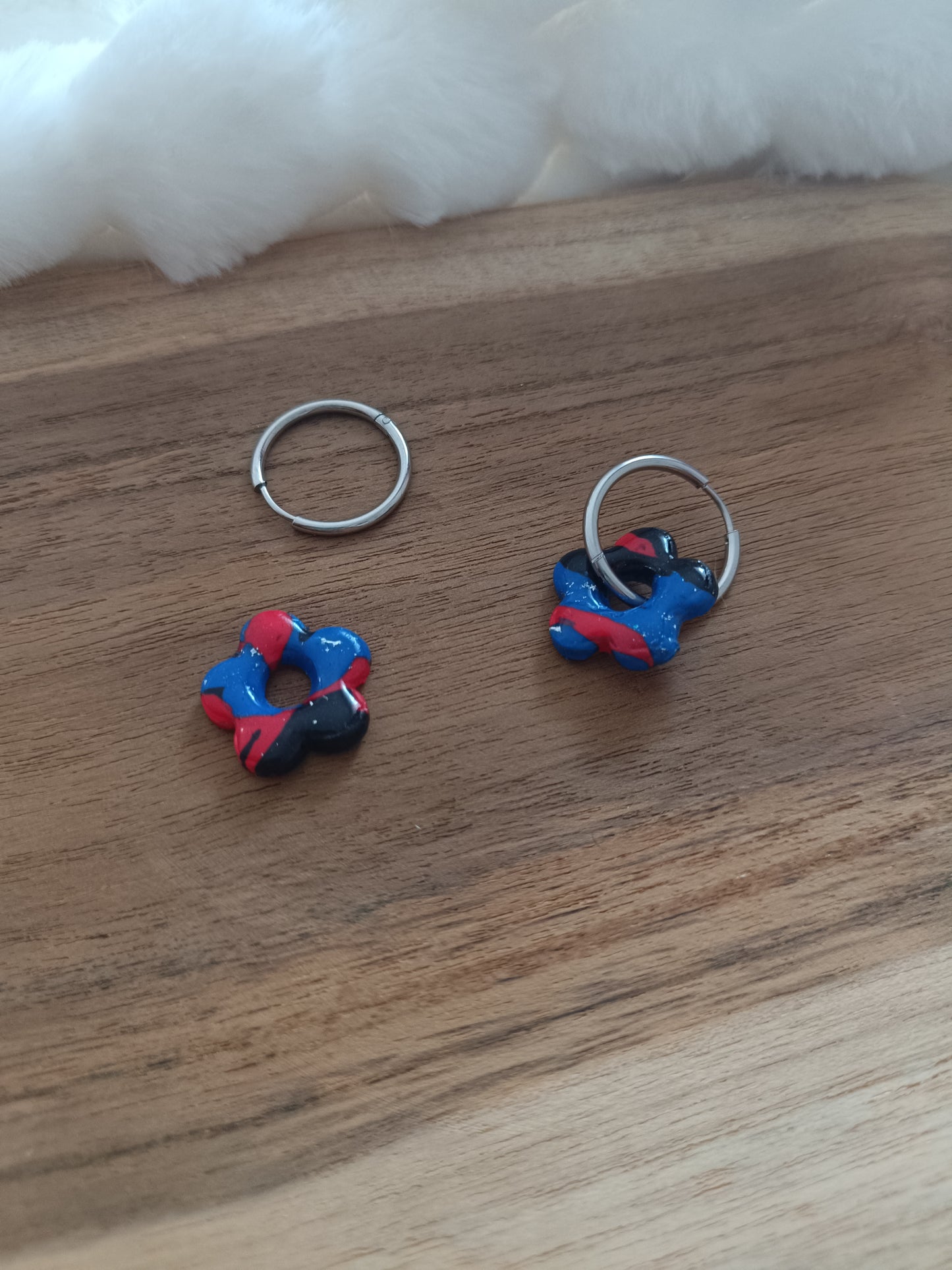 Pampilles " mini mya " trio bleu, noir, rouge