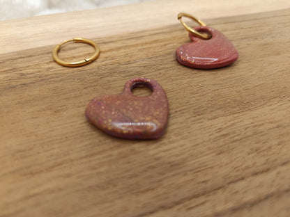 Pampille " margot " marron pailleté