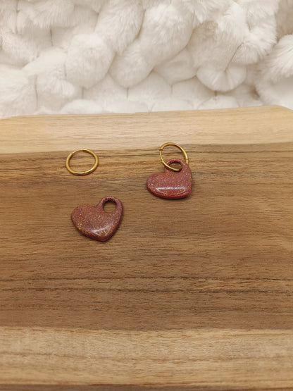 Pampille " margot " marron pailleté