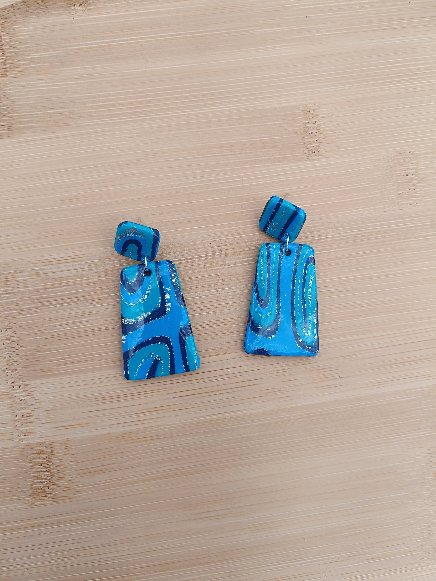 Boucles d'oreilles " zelie " bleu lumineux