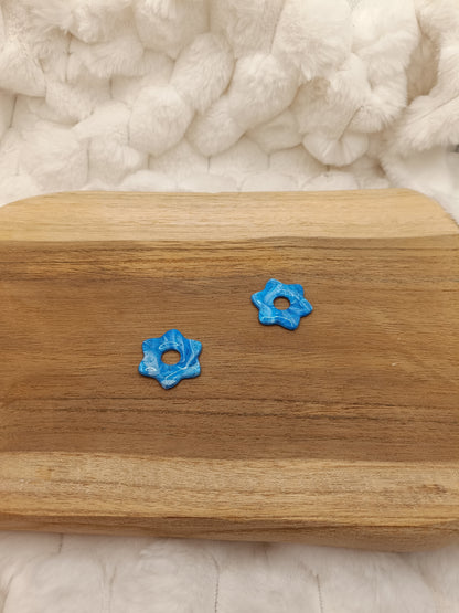 Pampilles " alice " marbré bleu et blanc