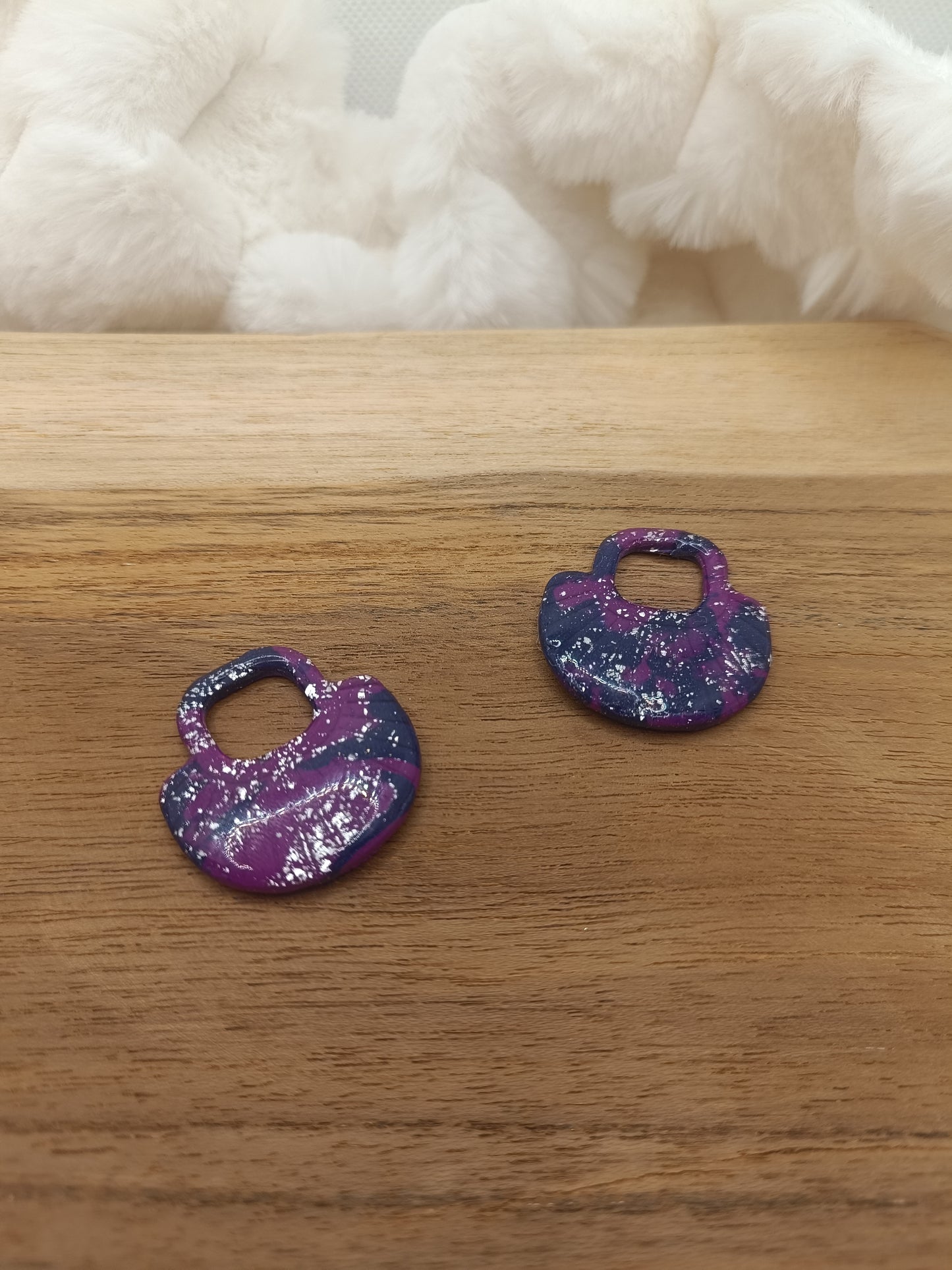 Pampille " jasmine " bleu violette et argentée