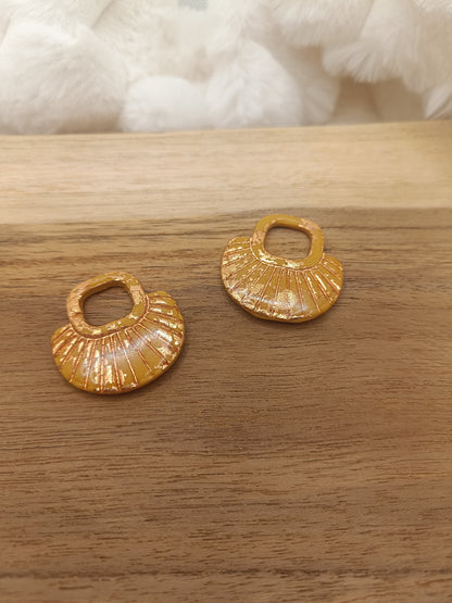 Pampille " jasmine " ocre et doré