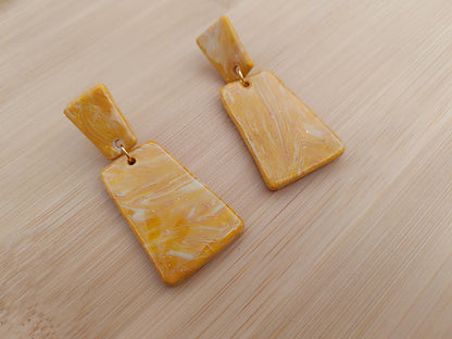 Boucles d'oreilles " zelie " jaune doré