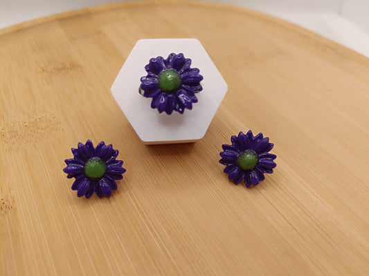 Parure " violette sauvage "
