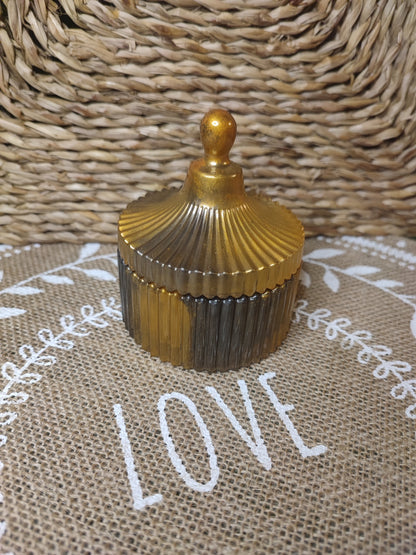 boite à bijoux pion noir et doré résine epoxy