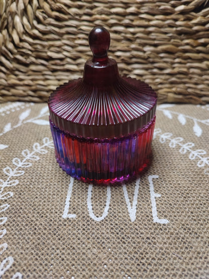 boite à bijoux pion rouge fuchsia bleu transparente résine epoxy