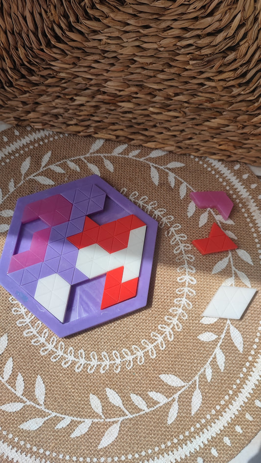 jeu de casse tête en résine epoxy couleur pastel