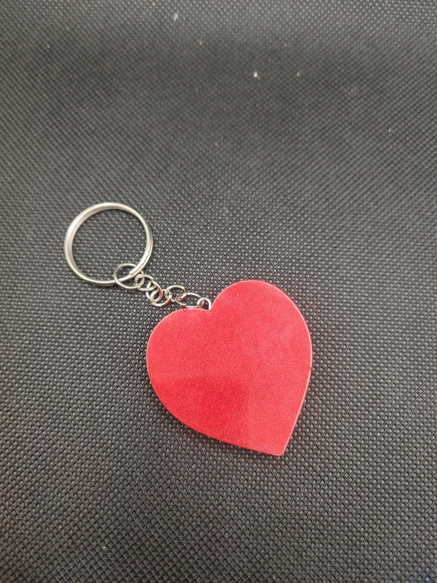 porte clé coeur résine epoxy