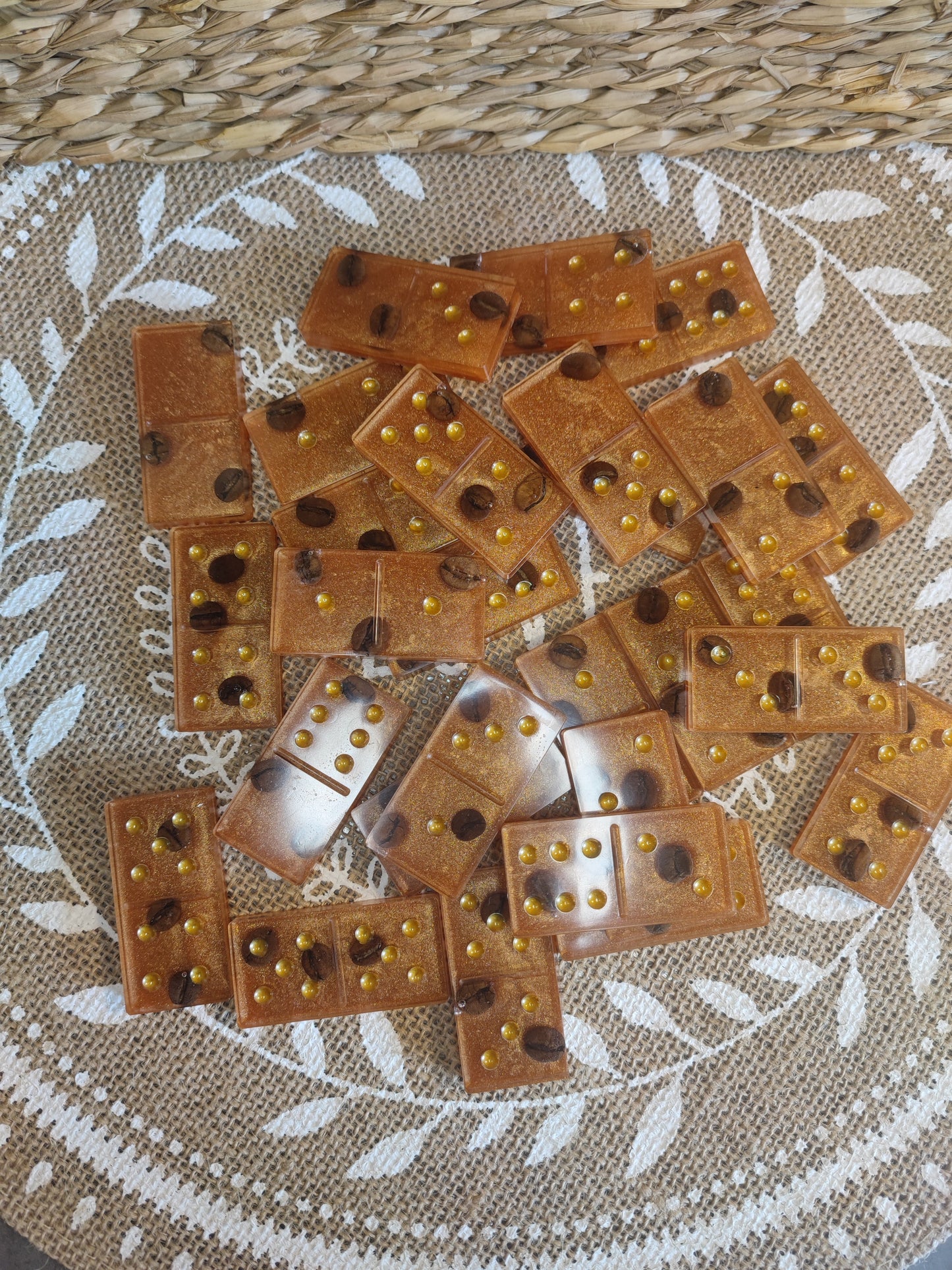 domino grains de café résine epoxy