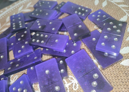 domino violet et noir résine epoxy