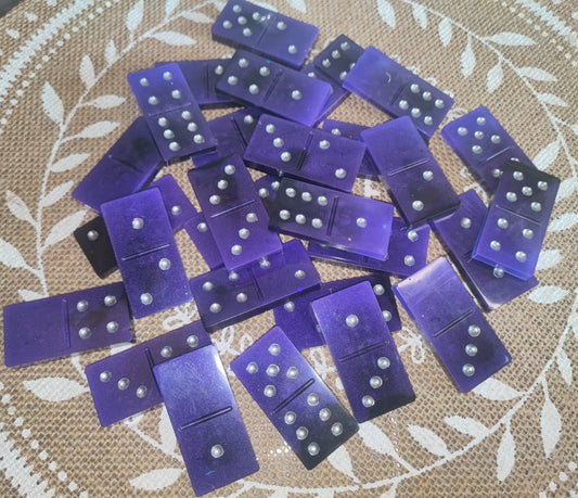 domino violet et noir résine epoxy