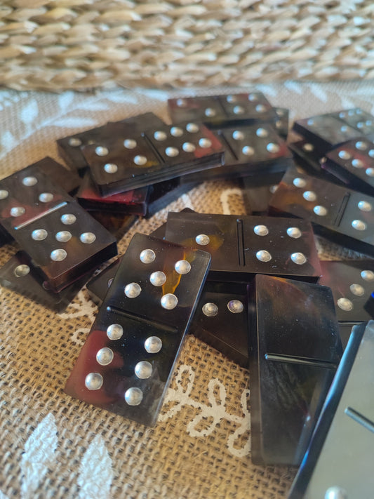 dominos rainbow black résine epoxy