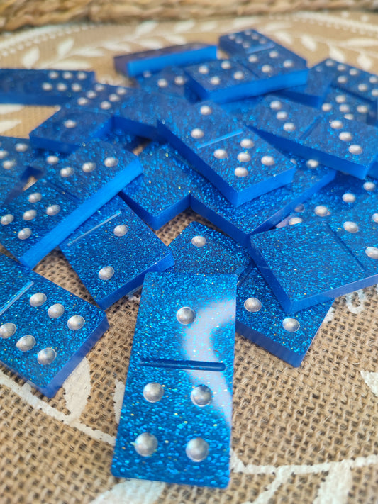 dominos bleu èlèctrique résine epoxy