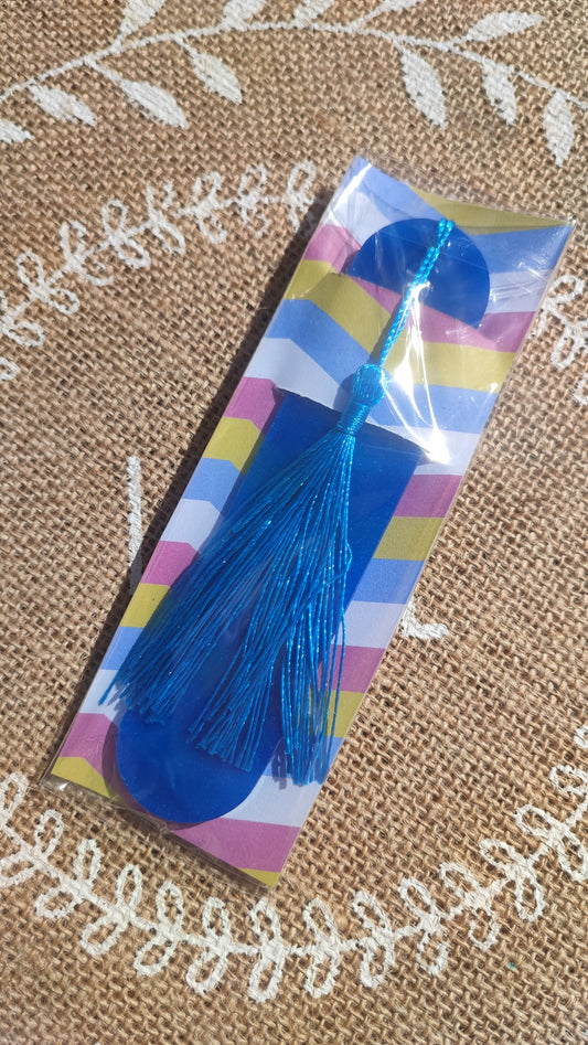 marque pages bleu opaque résine epoxy