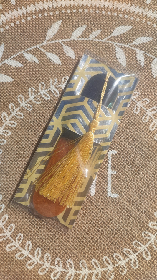 marque pages noir et doré résine epoxy