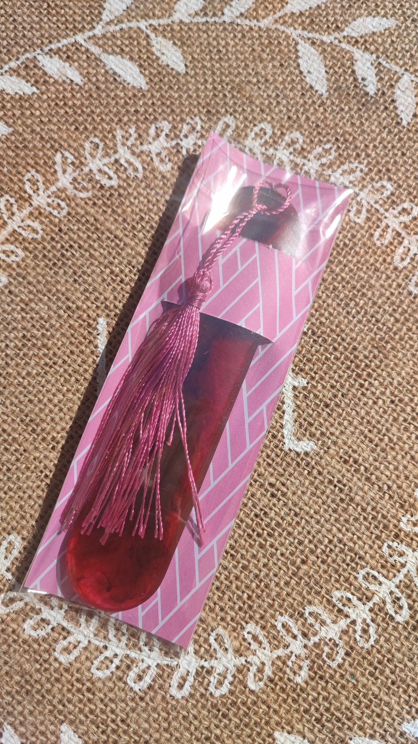 marque pages encre alcool rouge résine epoxy