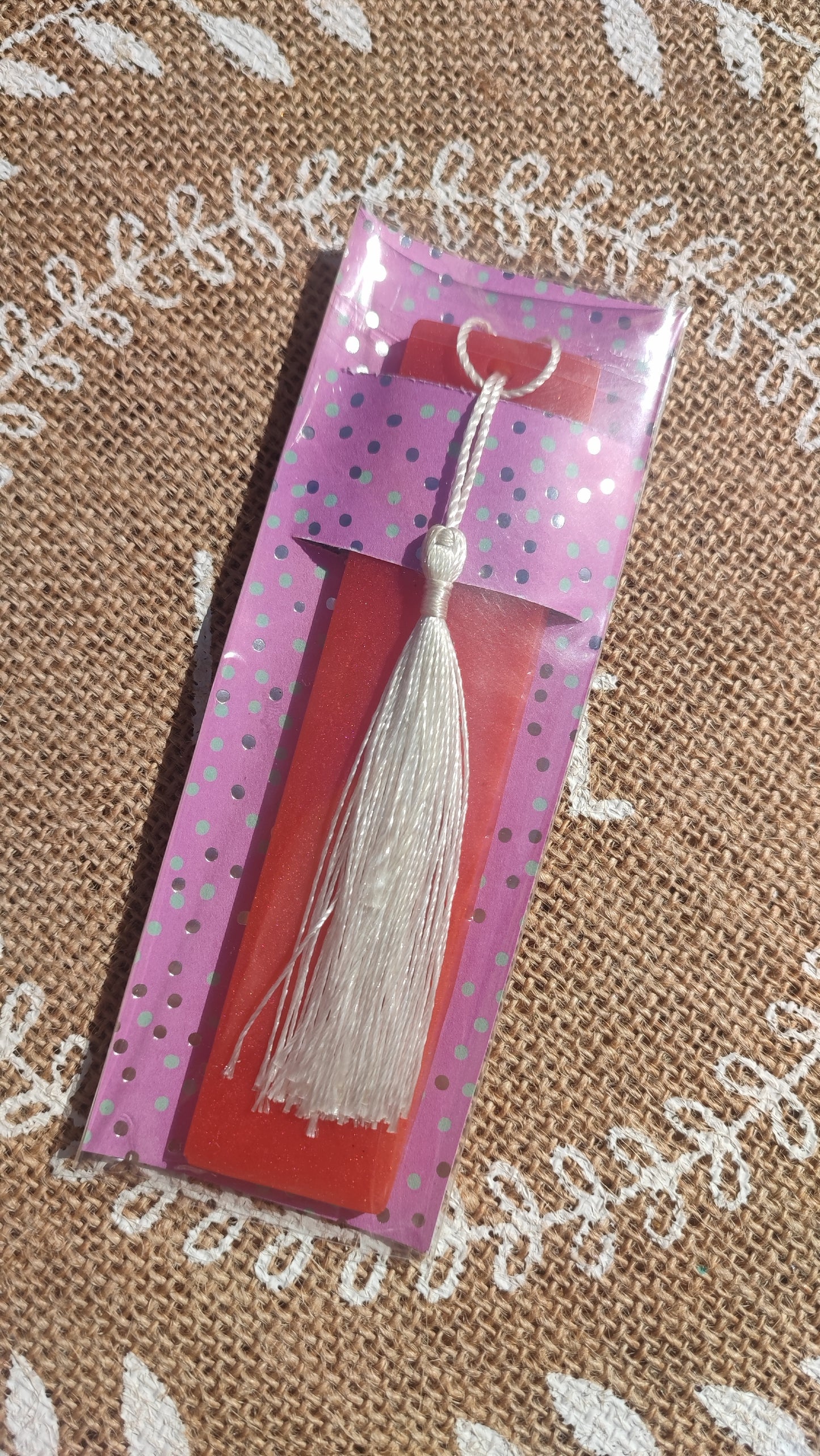 marque pages rouge opaque résine epoxy