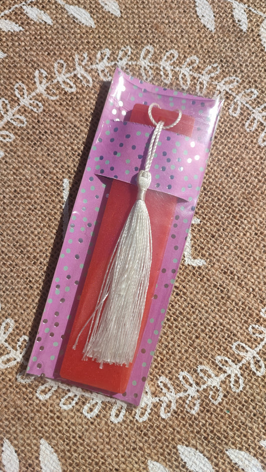 marque pages rouge opaque résine epoxy