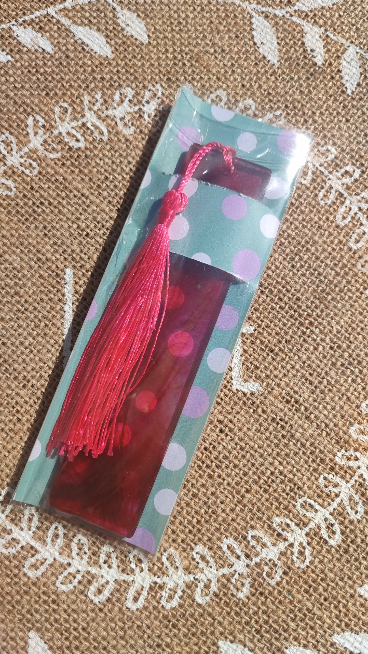 marque pages encre a alcool rouge résine epoxy