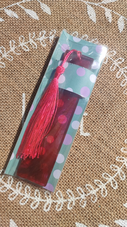 marque pages encre a alcool rouge résine epoxy