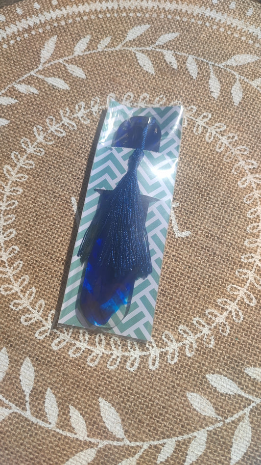 marque pages encre a alcool bleu résine epoxy